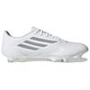 Adidas Adizero F50 4 Leather FG White Silver Metallic Мужские кроссовки Cloud-White Core-Black GX3911