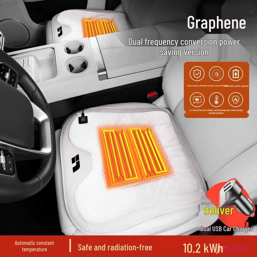Flannel Car Seat Cushion with Heating for L6L7L8L9MEGAi8 - Thick and Warm