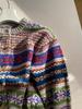 Women's Nordic Style Fair Isle Wool Cardigan Sweater - Heavy Duty, Round Neck Knit