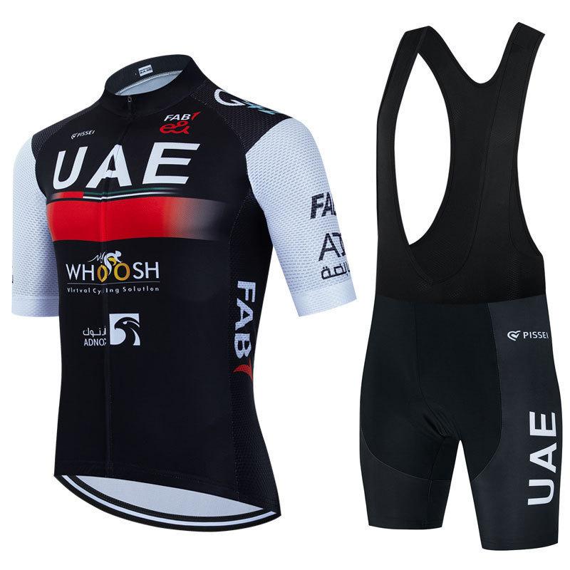 Cross-border hot sale Tour de France UAE UAE team cycling suit short-sleeved suit men's cycling clothing quick-drying breathable