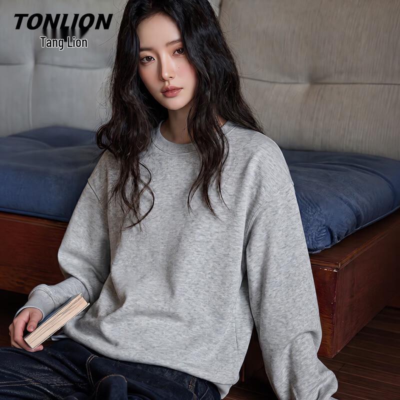 Женская повседневная толстовка TonLion с длинным рукавом и круглым вырезом