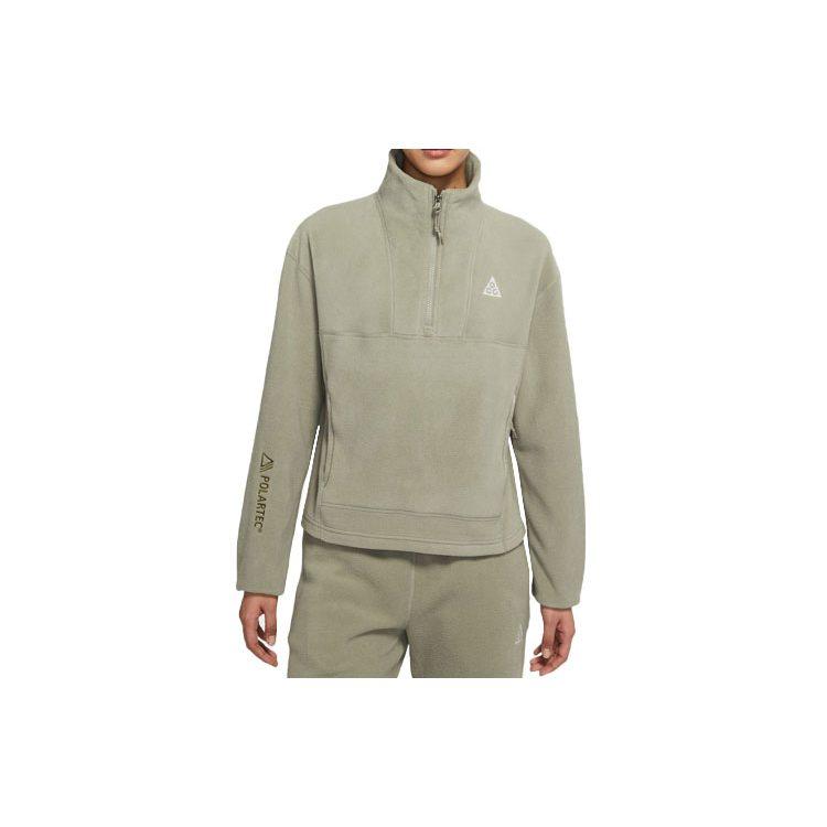 Nike Толстовки Женские Зеленые Стойка Умеренный Обычный DB1154-320