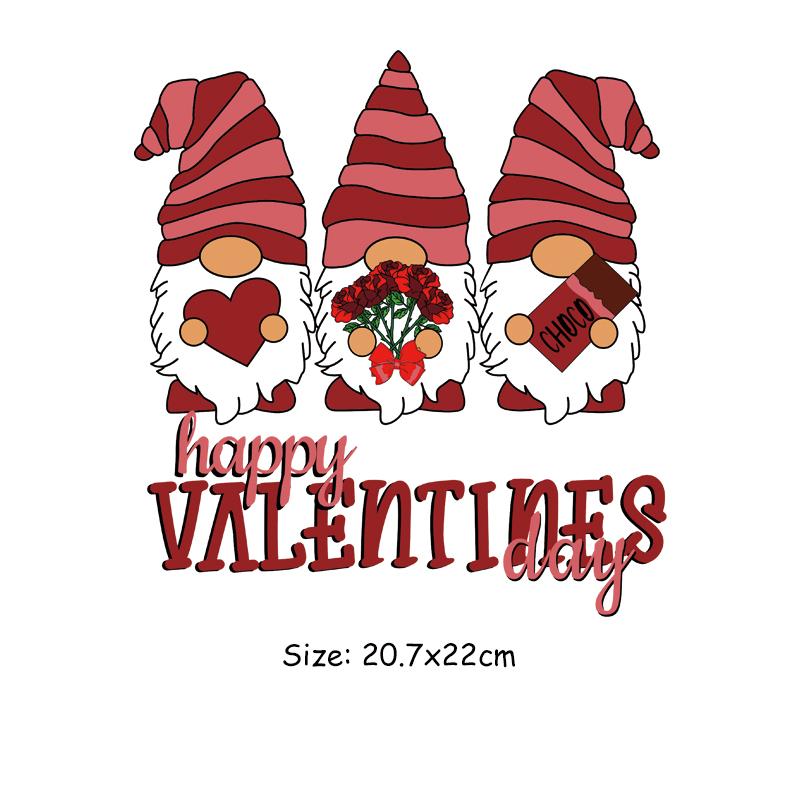 Patches For Clothes Happy Valentine'S Day Patches A-Level Washable New Design T-Shirt Jeans Stickers Heat Transfer Flower Patch