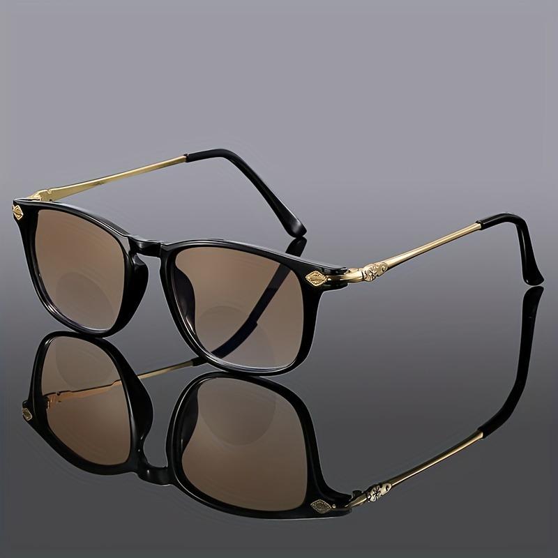 2 шт. Ретро бифокальные очки для чтения Унисекс Стильная квадратная оправа Пружинный шарнир Дизайн Увеличение от 1.0 до 4.0x Ретро очки