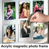 -Индивидуальный Современный Дизайн Легкая Акриловая Фоторамка Маленькая Фоторамка для Фотографий Магнит на Холодильник Фоторамка