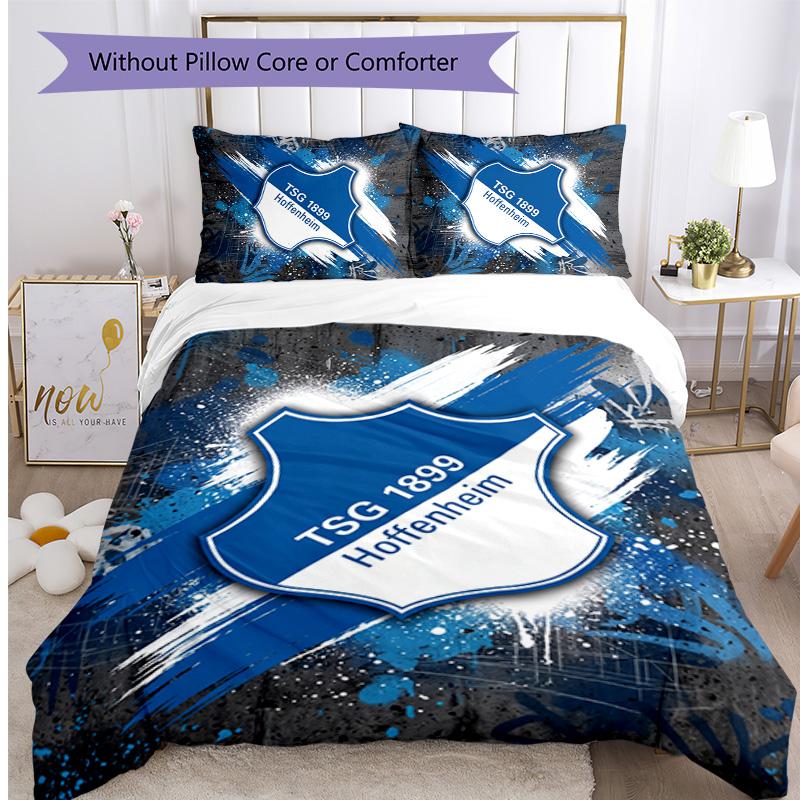TSG Hoffenheim FC Printed 3PCS Bedding Set Breathable Duvet Cover with Pillowcases Decorative Bed Linen for Bedroom Home