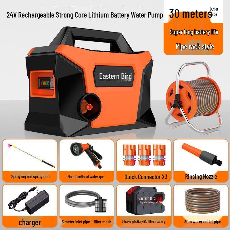Rechargeable Automatic Water Pump for Vegetable Patch Irrigation - Ideal for Rural and Outdoor Use