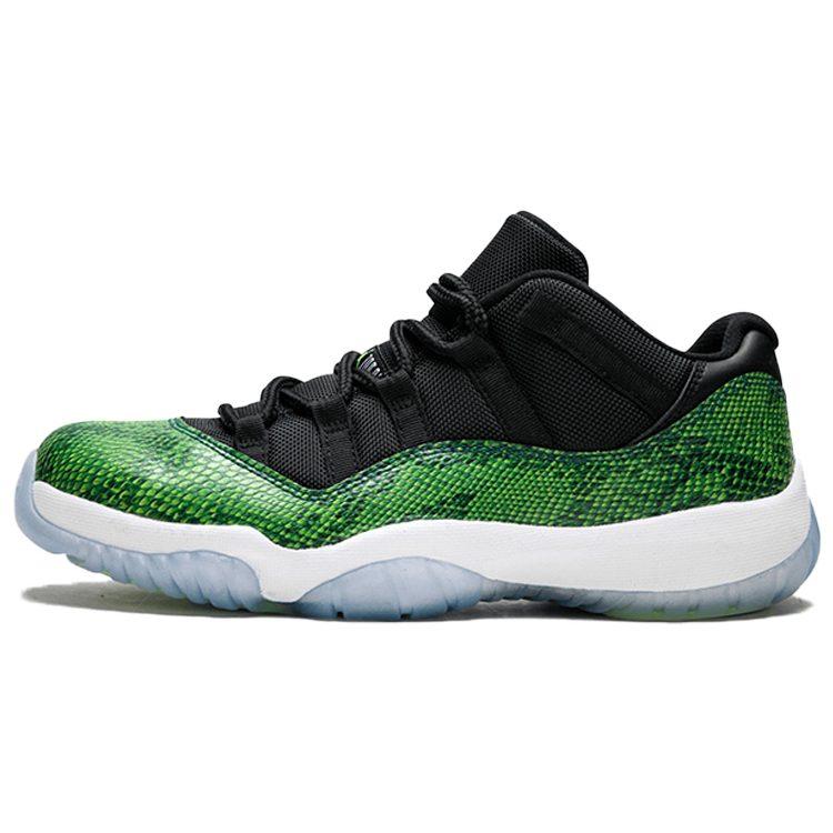Jordan 11 Ретро Низкие Зеленые Змеиная Кожа 528895-033