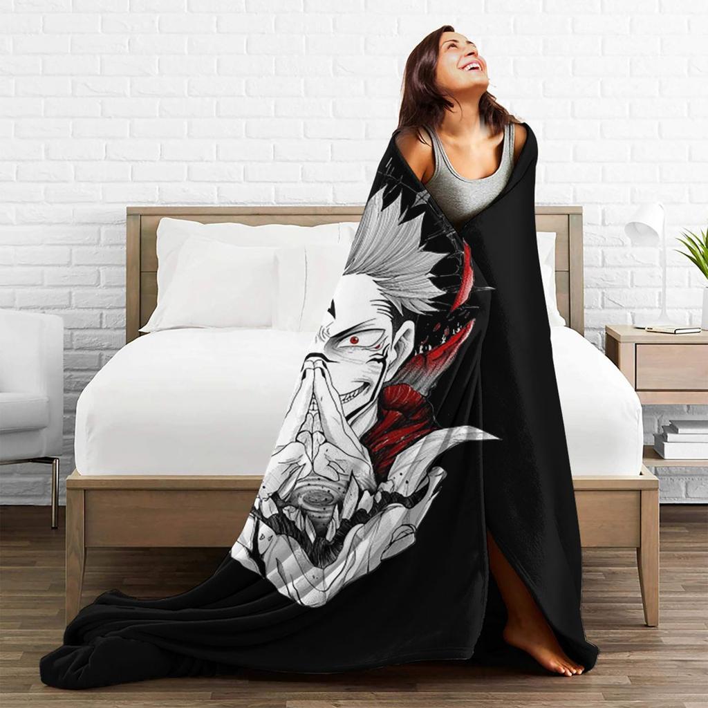 Сукуна Одеяло Аниме Манга Фланелевое Смешное Теплое Плед Одеяла для Покрывала Зима