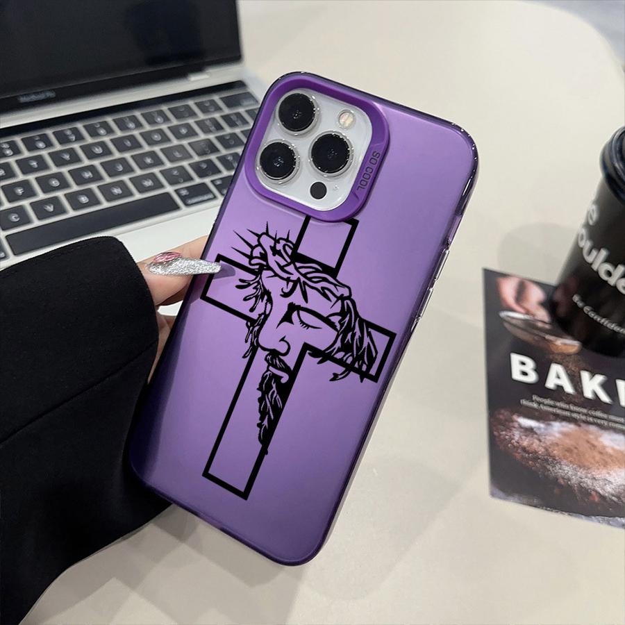 Чехол-накладка с крестом Иисуса для iPhone 15 Plus 16Pro 14 Pro MAX 12 16 11 16e 13 13Pro