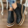 Women Winter Snow Boots PU Leather Ankle Boots Spring Flat Shoes Woman Short Brown Botas with Fur for Women Lace Up Botas Mujer
