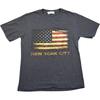 Vision Smart T Shirt Large Men's Blue Cotton Outdoor Graphic New York City Unisex T-Shirt