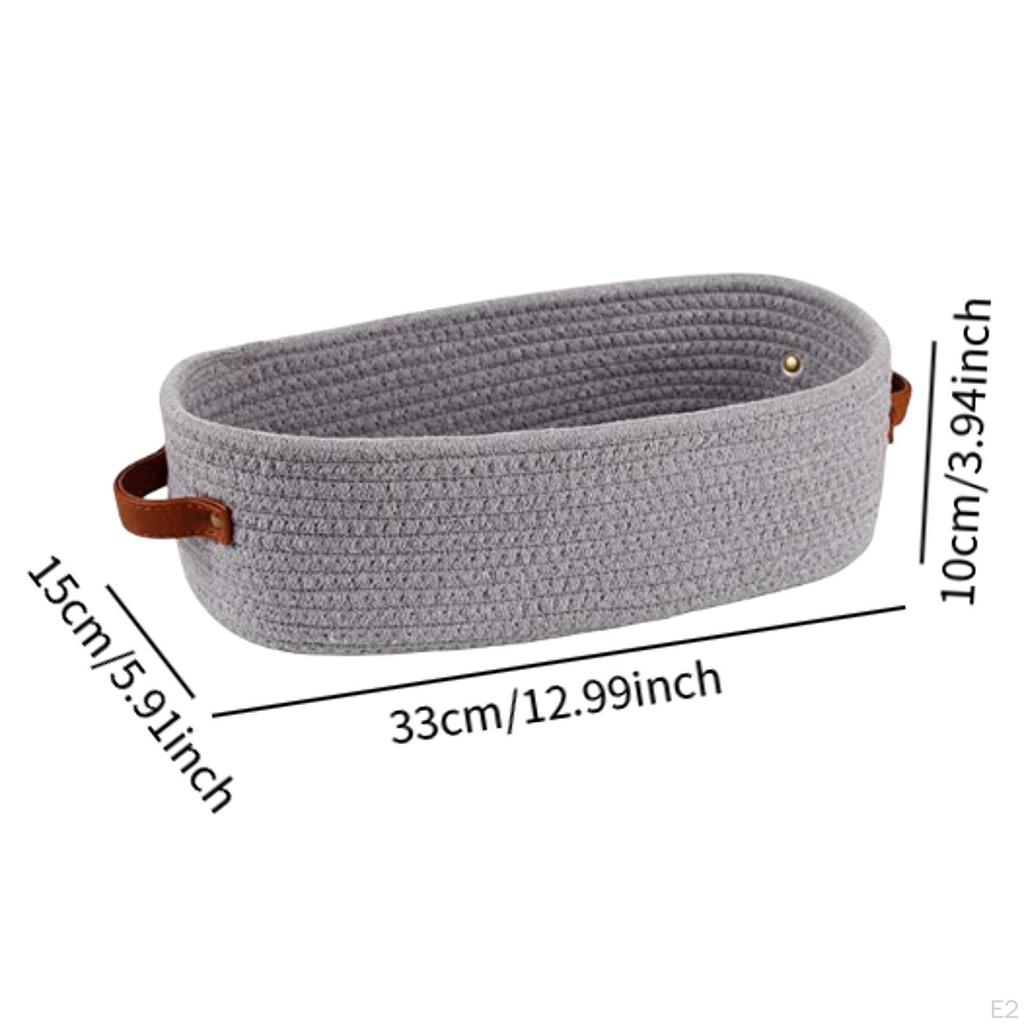 Basket Cotton with Handle, Storage And Bathroom Organizer Container