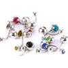 Crystal Rhinestone Summer Bikini Surgical Steel Belly Button Jewelry Navel Bar Ring Body Piercing