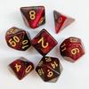 7pcs/lot Polyhedral Dice Set Double-Colors Dice D4 D6 D8 D10 D% D12 D20 for DND RPG Table Games