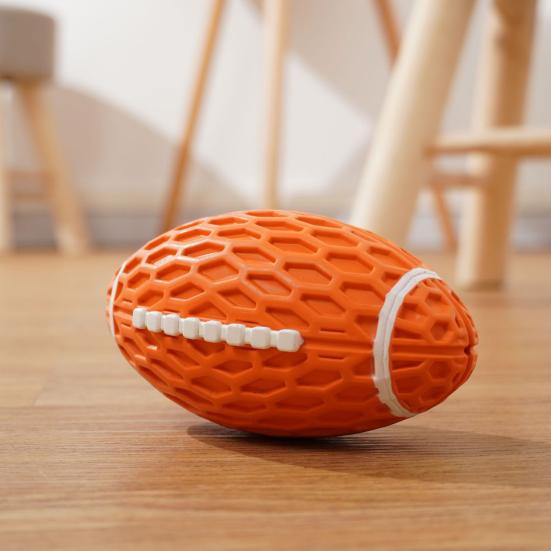 Dog Teething Ball Chew Toy Squeaky Indestructible Puppy Teeth Cleaning Toy Pet Dental Health Interactive Boredom Toy for Large Breed Dogs