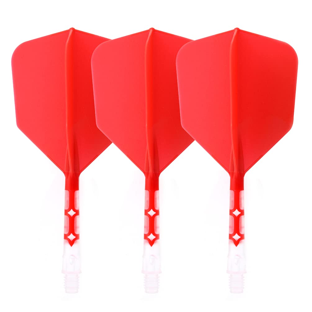 CUESOUL ROST T19 Интегрированный хвостовик Форма большого крыла - Красный с Белым ледяным стержнем, Набор из 3 штук (CS-AK572M)