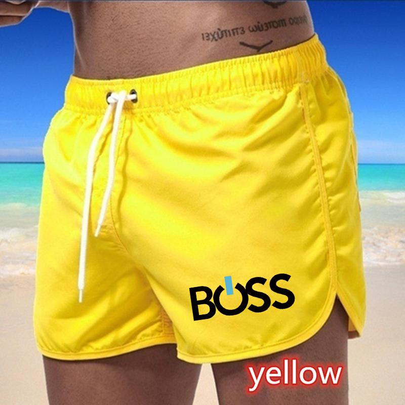 2025 Summer New Men's Quick-Drying Swim Trunks Sports Pants Swimwear Beach Shorts Jogging Shorts Sports Creative Letter Printing