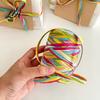 Eco Friendly Craft Rope for DIY Projects Colorful Raffia Packaging String, Flexible Paper Twine Floral Bundling String Party Favors Rope, Multi-color
