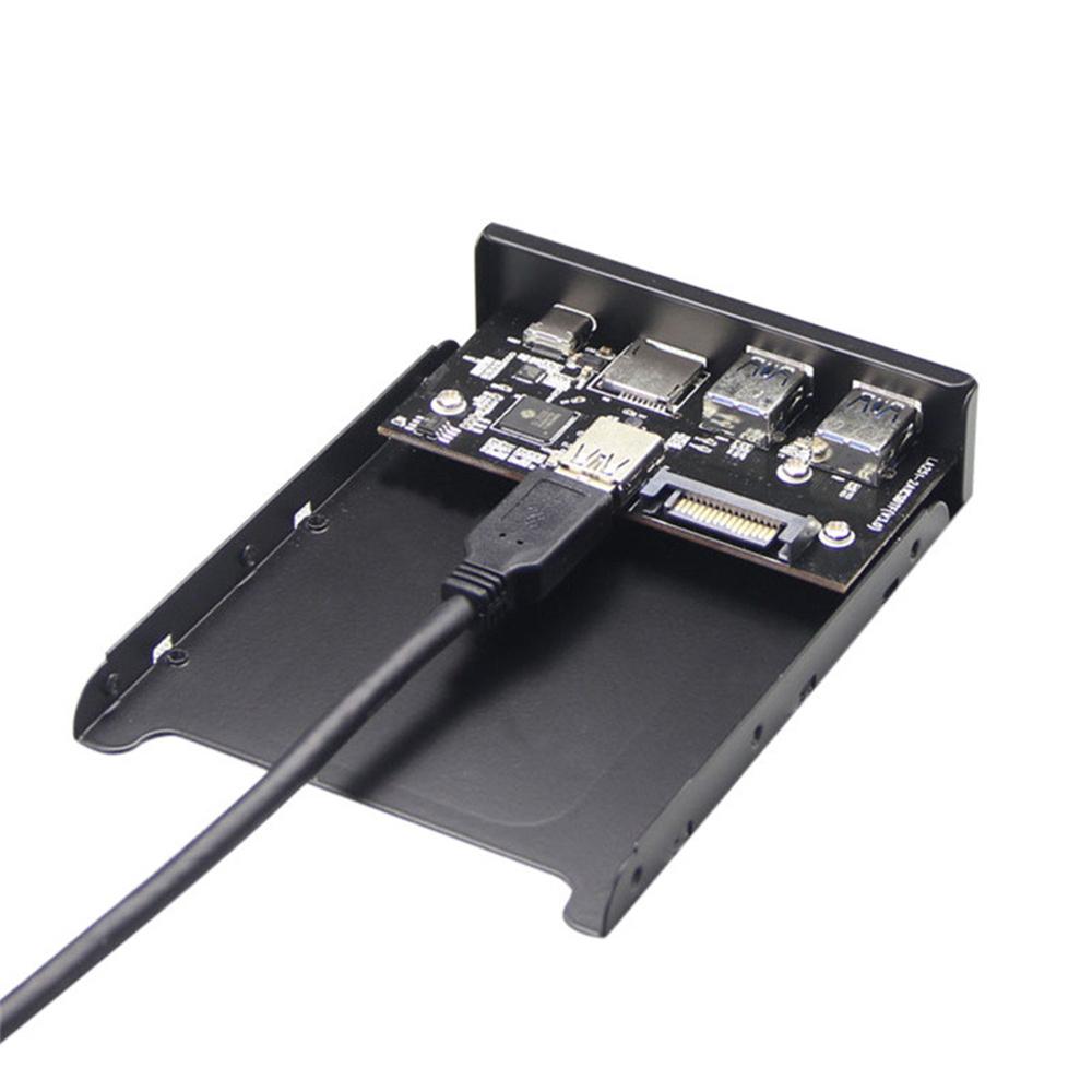 Передняя панель хаба 20-контактный USB Type-C USB 3.0 разъем для Micro SD/TF для 3,5-дюймового свободного отсека