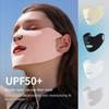Solid Color Silk Scarf Outdoor Sunscreen Mask Ice Silk Face Scarf Sunscreen Veil Anti-uv Face Cover