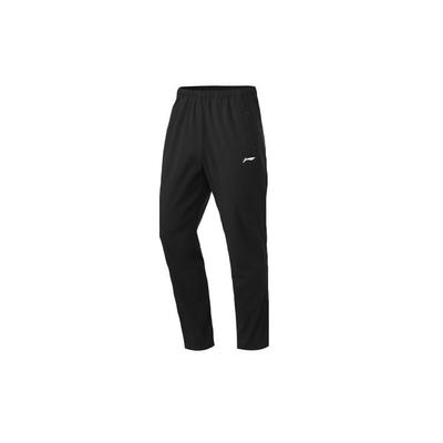 Li Ning Running Series повседневные прямые спортивные брюки мужские стандартные-черные AYKQ855-1