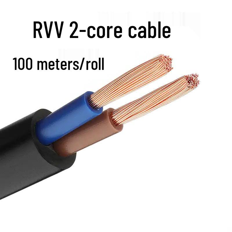 Zhujiang RVV Oxygen-Free Copper 2-Core Soft Wire (0.75-6 sq mm)