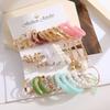New Gold Color Earrings Set Boho Vintage Colorful Butterfly Acrylic Pearl Hoop Earrings for Women Fashion Jewelry Gifts 2026 New