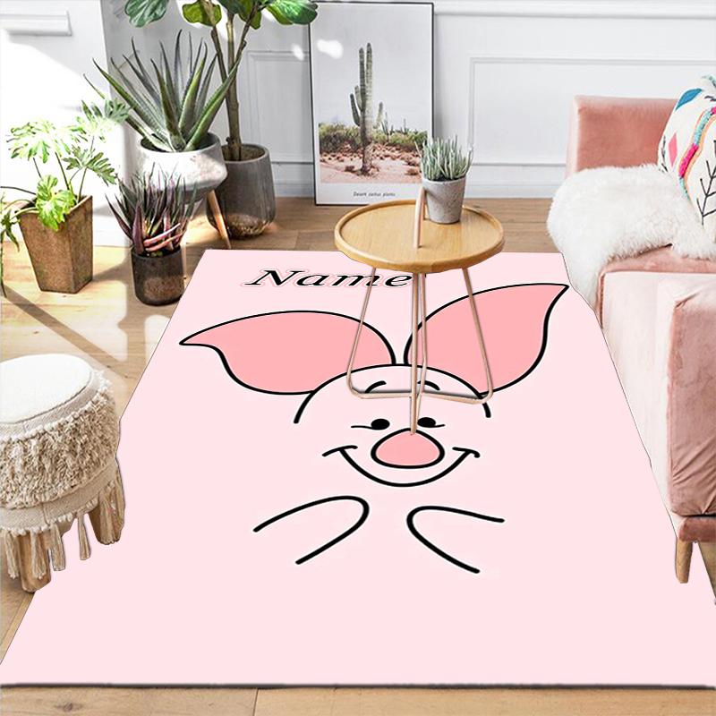 Custom 1Pc Piglet'S Pink Adventure Rug Office Carpet Indoor Outdoor Entrance Doormat Nonslip Soft And Comfortable Living Room D916353