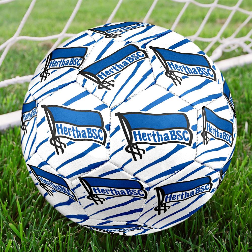Hertha Bsc Berlin Crest Size 5 Soccer Ball,Indoor/Outdoor Suitable for Training Matches Tournaments Practice Games Perfect Gift for Fan