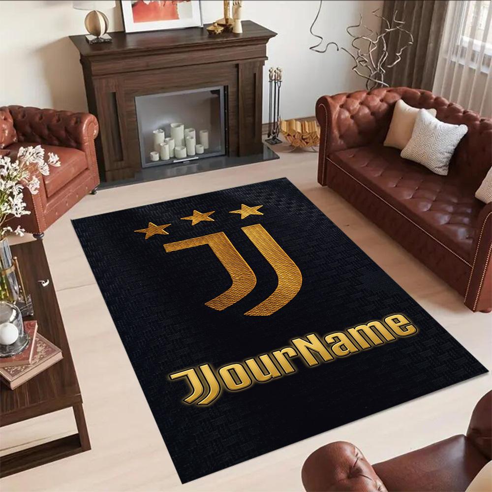 Juventus Customize Text Carpet Design for Game Room Foyer Living Rooms Playrooms Anti-slip Rug Decorate Offices Perfect Birthday/Christmas Gift Idea