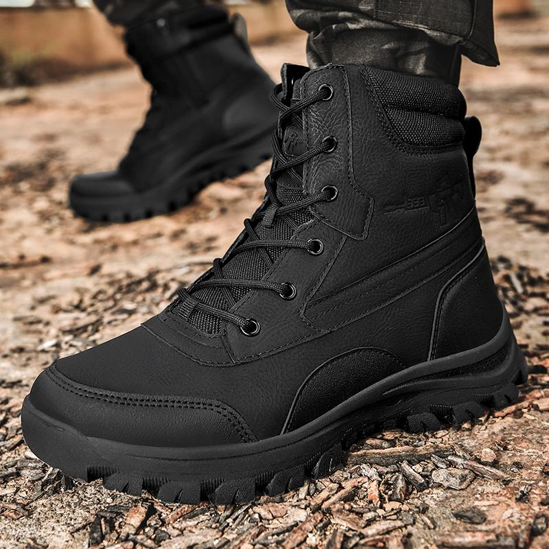 Мужские походные ботинки с высоким берцем, тактическая тренировочная обувь