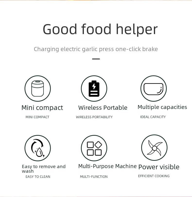 Многофункциональная электрическая чесночница и давилка для домашнего использования