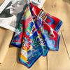 Thin Silk Plain Crepe Satin Printed Silk Square Scarf Women's Spring New Mulberry Silk 53 Small Silk Scarf Scarf