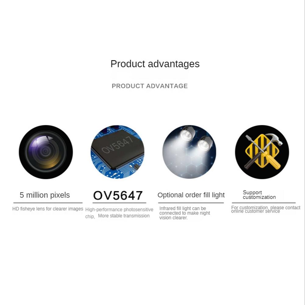 AA58 5MP OV5647 Модуль камеры, версия без ночного видения, для Raspberry Pi, 75 градусов, 3,6 мм, регулируемый фокус, 1080P HD Веб-камера
