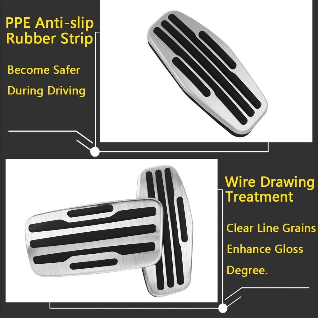 Car Brake and Gas Pedal Covers Compatible for Chevrolet Silverado 1500 2500 3500 -2025, Compatible for GMC Sierra Yukon Truck Accessories -2025, Anti