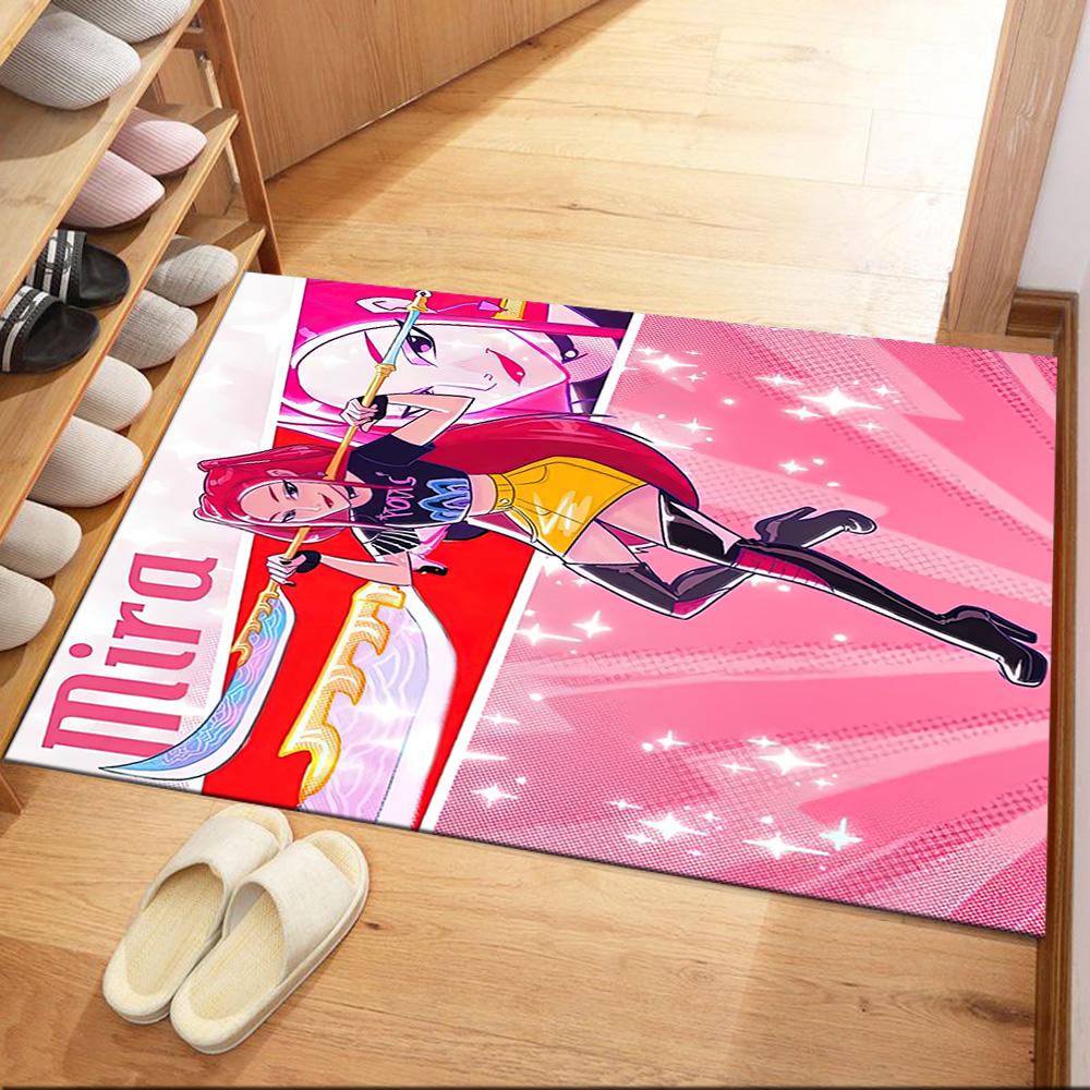 Huntrx: Future Bass Vibes Square rugs are a great choice for living rooms, bedrooms, home décor, and as gifts.