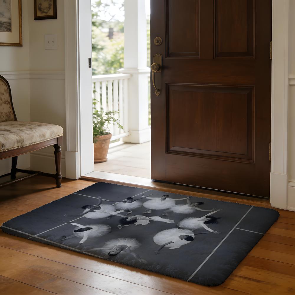 Floor Mat Soft Flannel Rug Non Slip Absorbent Mat for Bathroom Bedroom Home Decor Singer O Olivia Dean