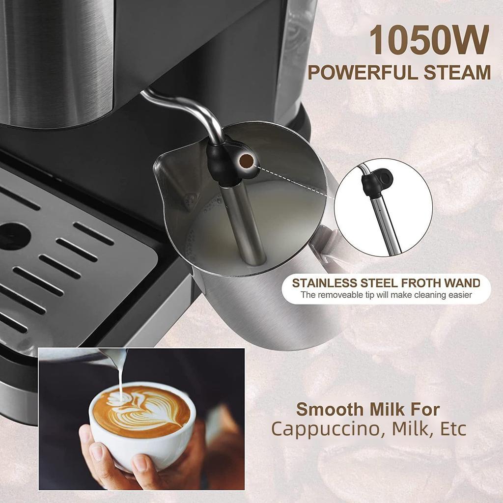 Aeomjk CM3010 High-Pressure Semi-Automatic Espresso Machine for US, Europe, Australia, UK, and Italy