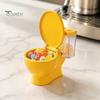 Interesting Conversation Starter Toilet Shaped Ramen Bowl Set, Built-in Drink Cup And Straw Creative Soup Serving Dish Instant Noodle Bowl,
