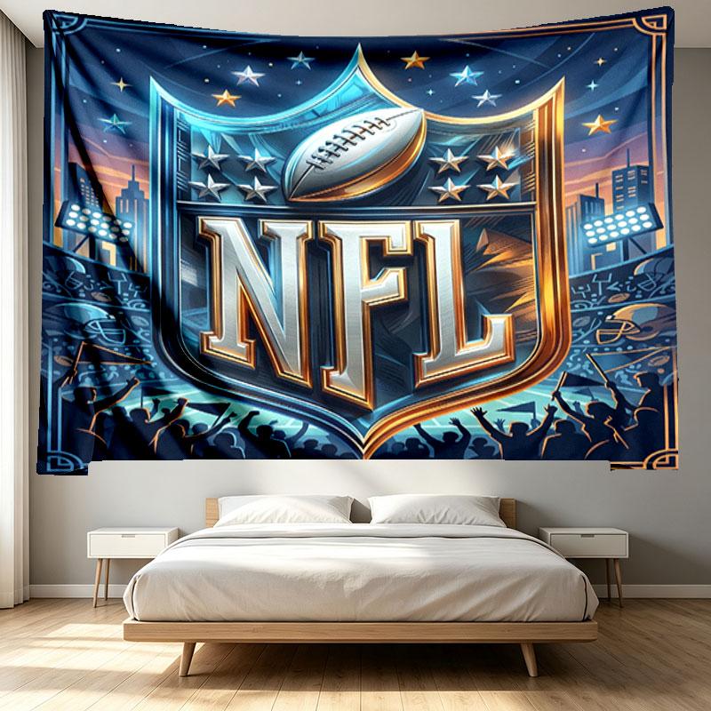 Гобелен с принтом NFL - Портативная ткань для настенного декора, для дома, общежития, путешествий, спальни, гостиной - Идеальный подарок на день рождения, новоселье