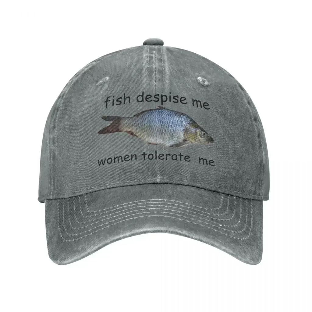Fish Despise Me Women Tolerate  Baseball Caps Vintage Distressed Washed Snapback  n  Outdoor Running Golf Hats