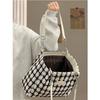Bags Women'S Versatile Underarm Bag Fashion Canvas Large Capacity Striped Plaid Portable Tote Shoulder Bag