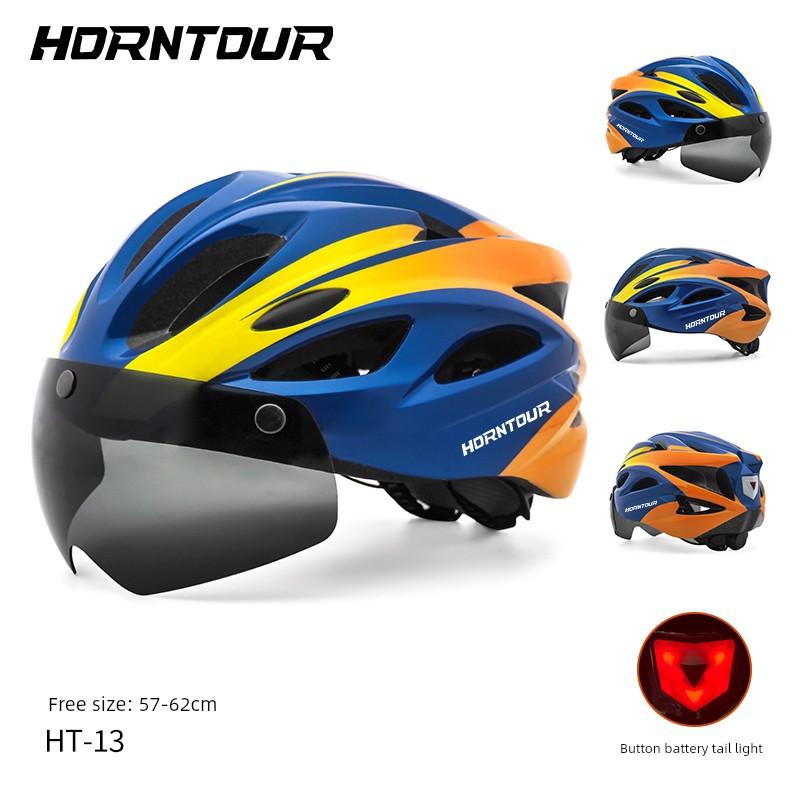 Horntour Bicycle Helmet Mountain Highway Integrated Molding Men's and Women's Neutral Safety Magnetic Suction Cycling Helmet