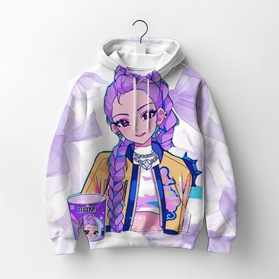 Худи Y2K K-Pop Demon Hunters для подростков, девочек и мальчиков, худи Rumi K-Pop Demon Hunters, осенняя повседневная одежда с длинным рукавом, детская одежда