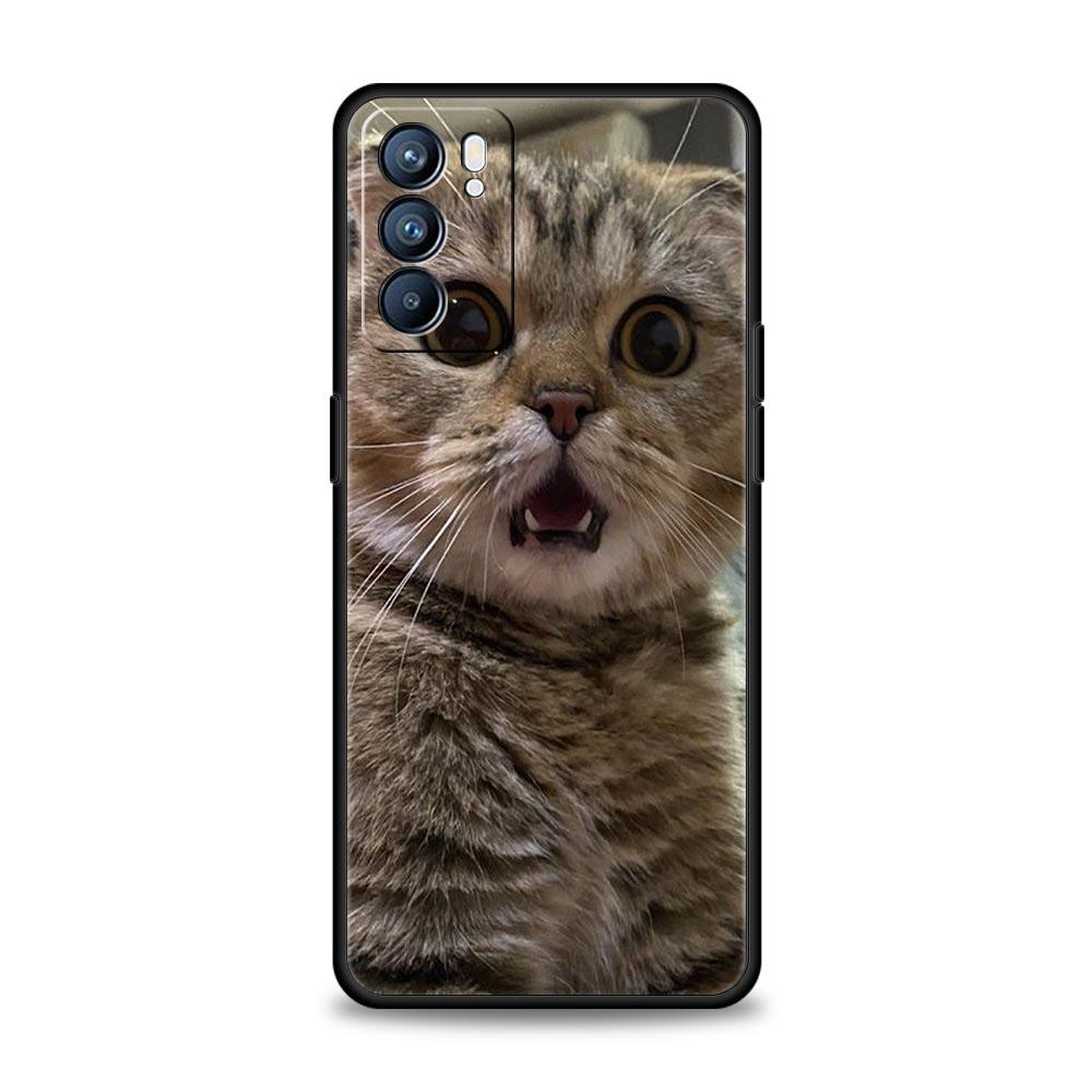 Чехол для телефона для Oppo Reno13 Reno12 Reno11 F Reno10 Pro A54 A53 A95 A76 A74 A57 A98 A80 A79 5G A78 4G Cover Кавайный Кот с Сердечком
