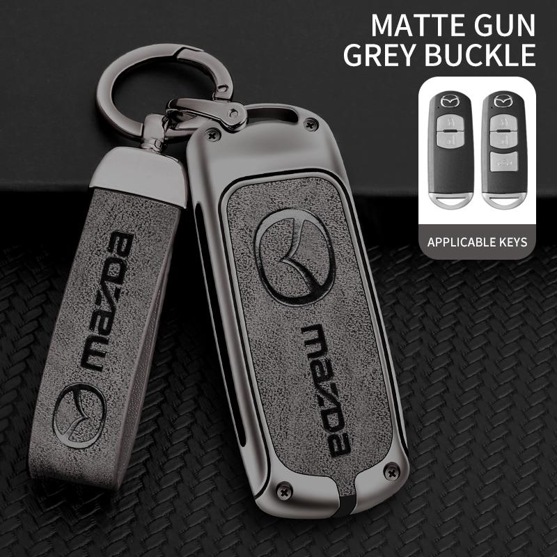 Zinc Alloy Car Key Holder for Mazda Axela Atenza 3 2 6 CX3 CX5 CX30 CX8 CX9 MX5 RX7 RX8 SKYACTIV Remote Protector Car Key Cover