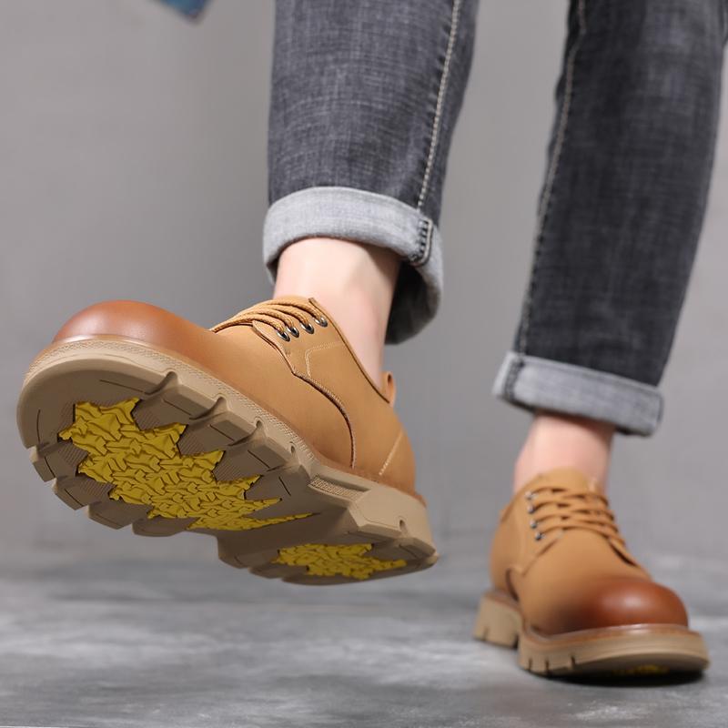 Casual Men's Leather Shoes Fashion British Style Outdoor Leisure Business Party Daily Office Street Walking Quality Adult Shoes