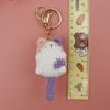 Decoration Cute Cat Kitten Keyring Crochet Cute Animal Pendant Cat Doll Keychain  Bag Hanging