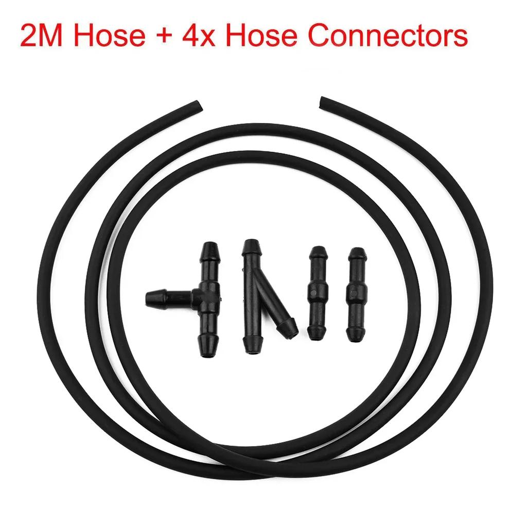 200cm Cars Windshield Washer Hose With Connectors Kits Automotive Windshields Jet Spray Wipers Nozzle Water Hoses Fluid Tubes